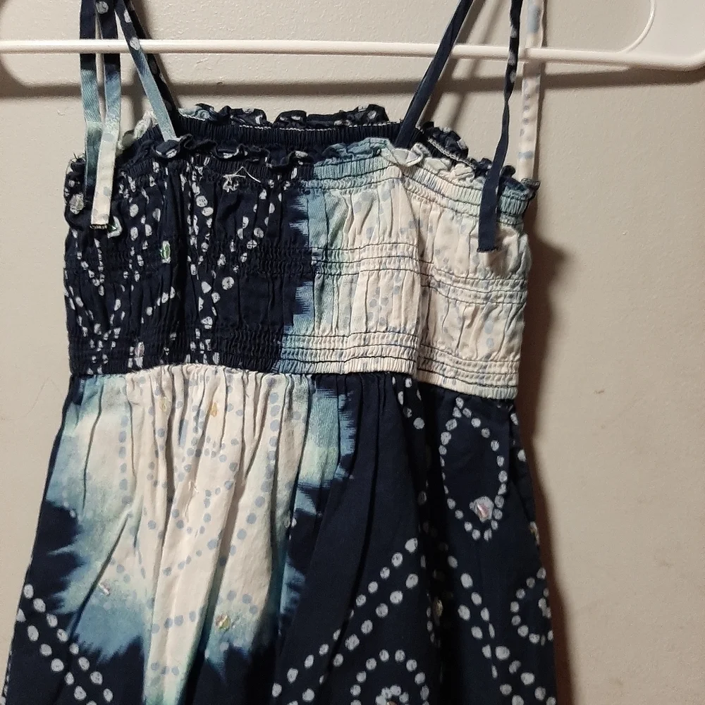 GAP kids sleeveless blue print sundress. Size XS